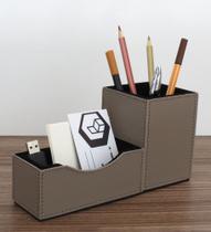 Kit Escritório em material sintético Fendi Porta Lápis Canetas e Cartão