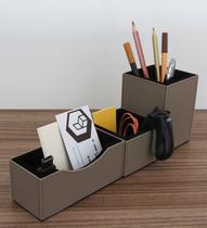 Kit Escritório material sintético Cor Fendi Porta Lápis Clips E Cartão