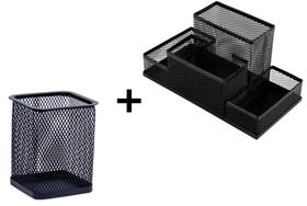 Kit Escritório Organizador para Escrivaninha Porta Treco Porta Caneta Lápis