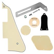 Kit Escudos Para Les Paul Creme Backplate Com Suporte