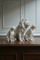 Kit Esculturas Decorativas Geométricas, Família de Leões, 3 Peças, Estilo Moderno Luxuoso, para Deco Kit Esculturas Decorativas Geométricas, Família de Leões, 3 Peças, Estilo Moderno Luxuoso, para Deco