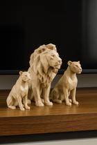 Kit Esculturas Decorativas Geométricas, Família de Leões, 3 Peças, Estilo Moderno Luxuoso, para Deco Kit Esculturas Decorativas Geométricas, Família de Leões, 3 Peças, Estilo Moderno Luxuoso, para Deco