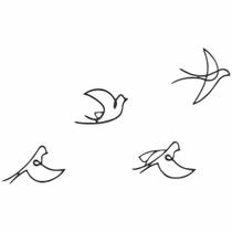 Kit Esculturas Pássaros Minimalista Parede Mdf Aplique - avui.ideias
