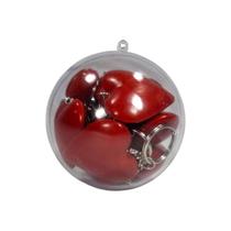 Kit Esferas 8cm Com Chaveiros Amor Coração Dia Dos Namorados