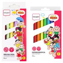 Kit Esferográfica + Brush Pen Da Turma Da Mônica - Newpen Kit Esferográfica + Brush Pen Da Turma Da Mônica - Newpen