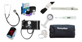 Kit Esfigmo E Esteto Rappaport PAMED Com Oximetro LED E Estojo Para Viagem