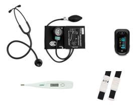 Kit Esfigmo + Esteto Bic + Oximetro Pulso + Garrote + Termometro