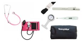 Kit Esfigmo, Rappaport, Lanterna Bioland, Garrote PAMED, Relogio Lapela, Termometro Axilar Digital E Estojo - 7 Peças Kit Esfigmo, Rappaport, Lanterna Bioland, Garrote PAMED, Relogio Lapela, Termometro Axilar Digital E Estojo - 7 Peças