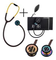 Kit Esfigmomanômetro + Estetoscópio Duplo Bic - Cores