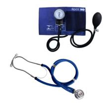 Kit Esfigmomanometro + Estetoscopio Rappaport Azul G-tech Kit Esfigmomanometro + Estetoscopio Rappaport Azul G-tech