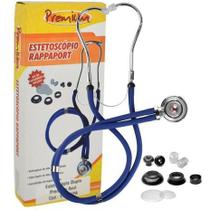 Kit Esfigmomanômetro + Estetoscópio Rappaport Azul Premium Gtech