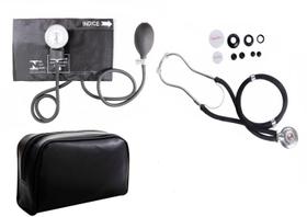 Kit Esfigmomanômetro + Estetoscópio Rappaport Preto