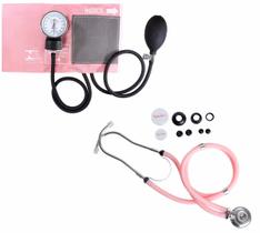 Kit Esfigmomanômetro + Estetoscopio Rappaport Rosa