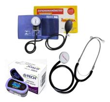 Kit Esfigmomanometro + Oximetro + Estetoscopio Premium Gtech