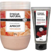 Kit esfoliante apricot forte abrasão e gel pimenta negra