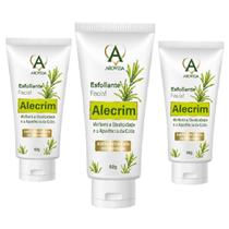 "Kit Esfoliante Calmante Facial 60 gr Alecrim (3 unidades) - Arovida