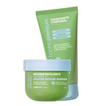 Kit Esfoliante e Hidratante Corporal Green Breeze Labotrat Pele Macia e Renovada Todos os Dias
