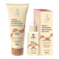 Kit Esfoliante e Serum Clareador Para Áreas e Manchas Escuras Clinic+ Corpo Dourado (Dolomita + Extrato de Alcaçuz) Kit Esfoliante e Serum Clareador Para Áreas e Manchas Escuras Clinic+ Corpo Dourado (Dolomita + Extrato de Alcaçuz)