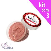 "Kit Esfoliante Facial e Corporal 250 gr Arotrat Morango + Argila Rosa (3 unidades) - Arovida