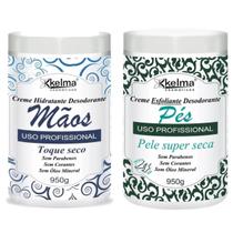 Kit Esfoliante Pés e Hidratante Mãos 950g - Kelma Kit Esfoliante Pés e Hidratante Mãos 950g - Kelma