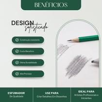 Kit Esfuminho 7 Pecas Desenho Realista Sombreado Profissional Lapis Grafite Carvao Pastel Seco - Kit Esfuminho 7 Pecas Desenho Realista Sombreado Profissional Lapis Grafite Carvao Pastel Seco -