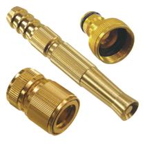 Kit esguicho aluminio ajax 1/2" de mangueira jato regulável + engate rápido + conector de torneira Kit esguicho aluminio ajax 1/2" de mangueira jato regulável + engate rápido + conector de torneira