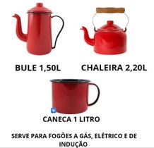 Kit Esmaltado Silva - 3 peças- Bule - Chaleira, e Caneca