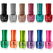 Kit Esmalte Ana Hickmann Atacado 12 Cores em Glitter