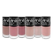 Kit Esmalte Anita tons de nude Menos é Mais 6 cores