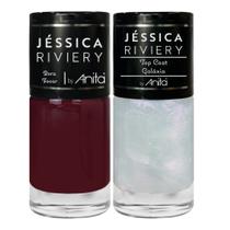 Kit Esmalte Bora focar + Top Coat Galáxia Coleção Jéssica Riviery by Anita