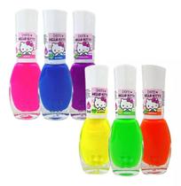 Kit Esmalte Dote Cremoso Hello Kitty Efeito Gel 9ml C/6