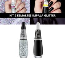 Kit Esmalte Impala Atacado Tons Branco Prata Glitter Cremoso Impala Kit Esmalte Impala Atacado Tons Branco Prata Glitter Cremoso Impala
