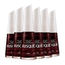 Kit Esmalte Risqué Cremoso Rebu 8ml - 6 unidades