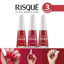 Kit Esmalte Risqué Cremoso Tons Vermelhos Esmaltes Atacado Kit Esmalte Risqué Cremoso Tons Vermelhos Esmaltes Atacado