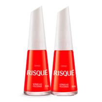 Kit Esmalte Risqué Cremoso Vermelho Felicidade 8ml