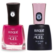 Kit Esmalte Risque Diamond Gel Creme Pitaya + Fixador Top Coat Kit Esmalte Risque Diamond Gel Creme Pitaya + Fixador Top Coat