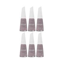 Kit Esmalte Risqué Nude Cremoso Lágrimas de Vênus 8ml - 6 Un