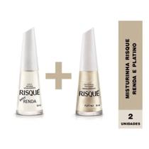 Kit Esmalte Risque Platino E Renda