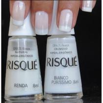 Kit Esmalte Risque Renda E Bianco Puríssimo Kit Esmalte Risque Renda E Bianco Puríssimo