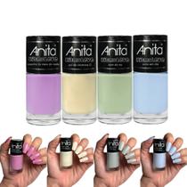 Kit Esmaltes Anita Ritmo Leve Nova Coleção Tons Pasteis Esmalte Atacado