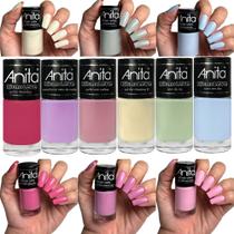 Kit Esmaltes Anita Ritmo Leve Nova Coleção Tons Pasteis Esmalte Atacado Kit Esmaltes Anita Ritmo Leve Nova Coleção Tons Pasteis Esmalte Atacado