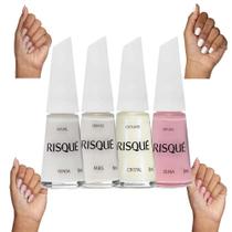 Kit Esmaltes Brancos e Claros Francesinha Risque