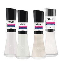 Kit Esmaltes Coleção Brancos que Não Mancham 8ml Nati