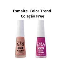 Kit esmaltes Color Trend Nude Rosa e Beijo da Meia Noite - Edição Limitada - Mais vendido