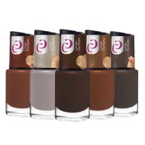 Kit Esmaltes Cora CapiVibes Nude e Marrom 5 cores Kit Esmaltes Cora CapiVibes Nude e Marrom 5 cores