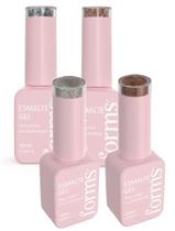 Kit Esmaltes Gel Forms Nails 25 26 27 e 28 Brilho Intenso Kit Esmaltes Gel Forms Nails 25 26 27 e 28 Brilho Intenso