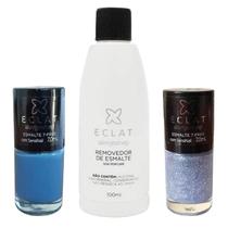 KIT Esmaltes Hera + Afrodite + Removedor Alergoshop Azul