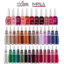Kit Esmaltes Impala e Colorama Sortidos Cores Variadas, Alta Cobertura e Boa Durabilidade Kit Esmaltes Impala e Colorama Sortidos Cores Variadas, Alta Cobertura e Boa Durabilidade