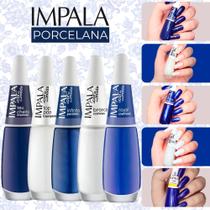 Kit Esmaltes Impala Porcelana Tons Brancos e Azuis Esmaltes Atacado 7,5ml Kit Esmaltes Impala Porcelana Tons Brancos e Azuis Esmaltes Atacado 7,5ml