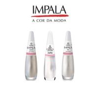 Kit Esmaltes Impala Tons De Cintilantes Francesinha Branco